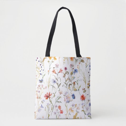 Farbenfrohe Blume Tasche (Vorderseite)