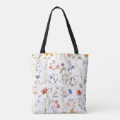 Farbenfrohe Blume Tasche (Rückseite)