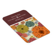 Farbenfrohe Blume und Blätter Magnet (Rechte Seite)