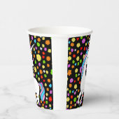 Farbenfrohe Blume und Herzen Pappbecher (Rechts)