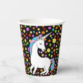 Farbenfrohe Blume und Herzen Pappbecher (Vorderseite)