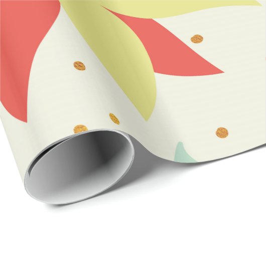 Farbenfrohe Blume und Mistleton Geschenkpapier (Rolleneckpunkt)
