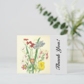 Farbenfrohe Blume und Pflanze, "Danke!" Postkarte (Stehend Vorderseite)