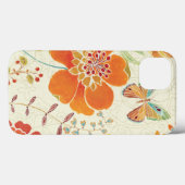 Farbenfrohe Blume und Schmetterlinge Case-Mate iPhone Hülle (Rückseite (Horizontal))