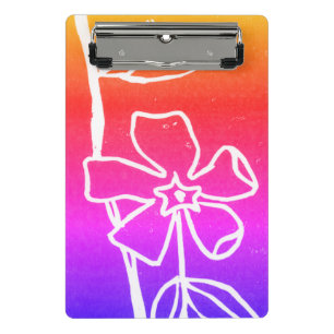 Farbenfrohe Blume und Veggies Art Mini-Zwischenabl Mini Klemmbrett