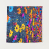 Farbenfrohe Blume Wandteppich (Vorderseite (Horizontal))