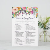 Farbenfrohe Blume Was ist in deinem Handyspiel, Bl (Stehend Vorderseite)