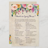 Farbenfrohe Blume Was ist in deinem Handyspiel, Vi (Vorne/Hinten)