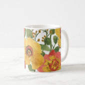 Farbenfrohe Blume: Wasserfarbenmuster im Sommer. Kaffeetasse (VorderseiteRechts)