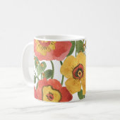 Farbenfrohe Blume: Wasserfarbenmuster im Sommer. Kaffeetasse (Vorderseite Links)
