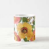 Farbenfrohe Blume: Wasserfarbenmuster im Sommer. Kaffeetasse (Mittel)