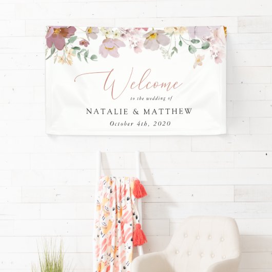 Farbenfrohe Blume, Wildblumen, Begrüßung Banner (Insitu)