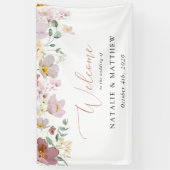 Farbenfrohe Blume, Wildblumen, Begrüßung Banner (Vertikal)