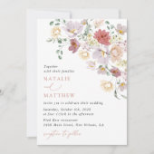 Farbenfrohe Blume, Wildblumen, Boho, Hochzeit Einladung (Vorderseite)