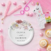 Farbenfrohe Blume, Wildblumen, Boho, Hochzeit Pappteller (Party)