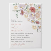 Farbenfrohe Blume, Wildblumen, Boho, Hochzeit Pergament Einladungen (Vorderseite)