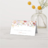 Farbenfrohe Blume, Wildblumen, Boho, Hochzeit Platzkarte (Vorderseite)