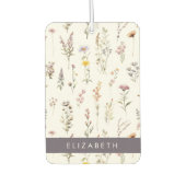 Farbenfrohe Blume, Wildblumen, Grünpflanzen, Ihr N Autolufterfrischer (Vorderseite)