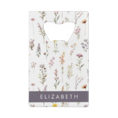 Farbenfrohe Blume, Wildblumen, Grünpflanzen, Ihr N Geldbeutel Flaschenöffner (Rückseite)