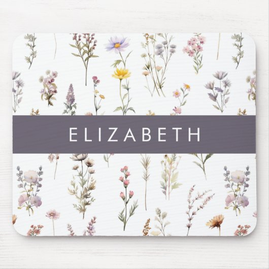 Farbenfrohe Blume, Wildblumen, Grünpflanzen, Ihr N Mousepad (Vorne)