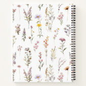 Farbenfrohe Blume, Wildblumen, Grünpflanzen, Ihr N Notizblock (Rückseite)