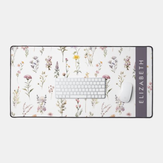 Farbenfrohe Blume, Wildblumen, Grünpflanzen, Ihr N Schreibtischunterlage (Tastatur & Maus)