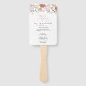 Farbenfrohe Blume, Wildblumen, Hochzeitsprogramm Fächer (Vorderseite)