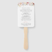 Farbenfrohe Blume, Wildblumen, Hochzeitsprogramm Fächer (Rückseite)