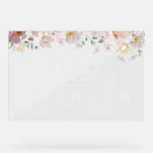 Farbenfrohe Blume, Wildblumen, Hochzeitszeitschrif Acrylschild (Vorderseite)