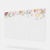 Farbenfrohe Blume, Wildblumen, Hochzeitszeitschrif Acrylschild (Winkel)