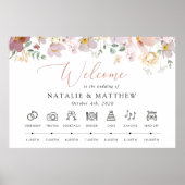 Farbenfrohe Blume, Wildblumen, Hochzeitszeitschrif Poster (Vorne)