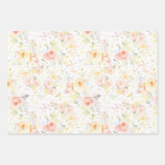 Farbenfrohe Blume Wildblumen Wilhelm Tell Geschenkpapier Set (Vorderseite)