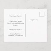 Farbenfrohe Blume Wir bewegten neue Zuhause, um ne Postkarte (Rückseite)