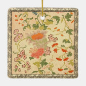 Farbenfrohe Blume Wunderland Keramikornament (Rückseite)