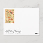 Farbenfrohe Blume Wunderland Postkarte (Rückseite)