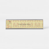 Farbenfrohe Blume Wunderland Schreibtischnamensplakette (Vorderseite )