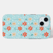 Farbenfrohe Blume Zartes Muster Case-Mate iPhone Hülle (Rückseite (Horizontal))