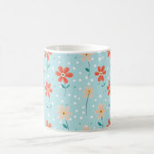 Farbenfrohe Blume Zartes Muster Kaffeetasse (Mittel)