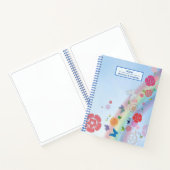 Farbenfrohe Blume zeichnend Notebook Notizblock (Innenseite)