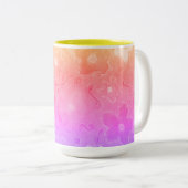 Farbenfrohe Blume Zweifarbige Tasse (VorderseiteRechts)