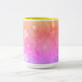 Farbenfrohe Blume Zweifarbige Tasse (Mittel)