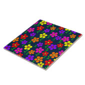 Farbenfrohe Blumen Blumenmuster Fliese (Seite)