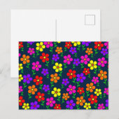 Farbenfrohe Blumen Blumenmuster Postkarte (Vorne/Hinten)
