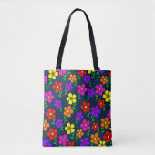 Farbenfrohe Blumen Blumenmuster Tasche (Vorderseite)