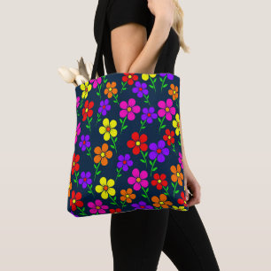Farbenfrohe Blumen Blumenmuster Tasche