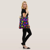 Farbenfrohe Blumen Blumenmuster Tasche (Am Model)