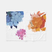 Farbenfrohe Blumen-Decke Fleecedecke (Vorderseite (Horizontal))