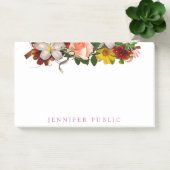 Farbenfrohe Blumen Elegante Moderne Aquarellvorlag Post-it Klebezettel (Büro)