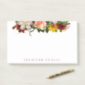 Farbenfrohe Blumen Elegante Moderne Aquarellvorlag Post-it Klebezettel (Auf Schreibtisch)