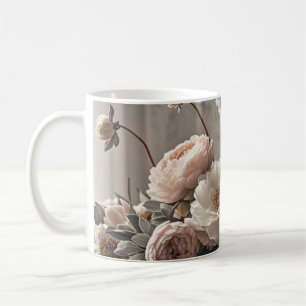 Farbenfrohe Blumen Elegante, vintage-inspirierte F Kaffeetasse